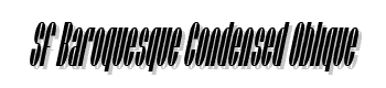 Sf-Baroquesque-Condensed-Oblique font